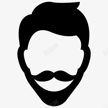 胡子胡子头像人图标图标