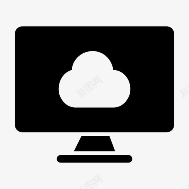 个人计算机监控云云服务显示计算机图标图标