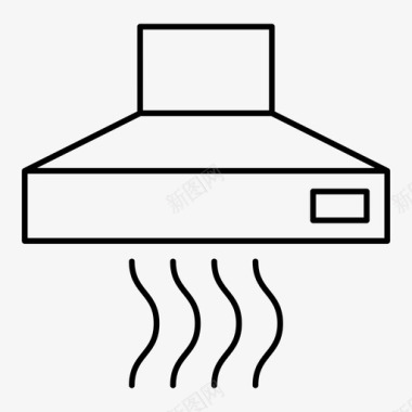 家用吹风机抽油烟机厨房厨房油烟机图标图标