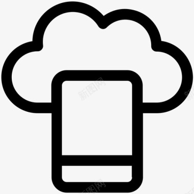 移动互联网移动云云网络icloud图标图标