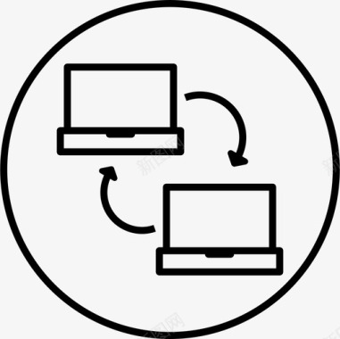 共享未来传输连接数据图标图标