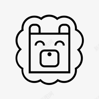 红烧狮子头狮子动物动物脸图标图标