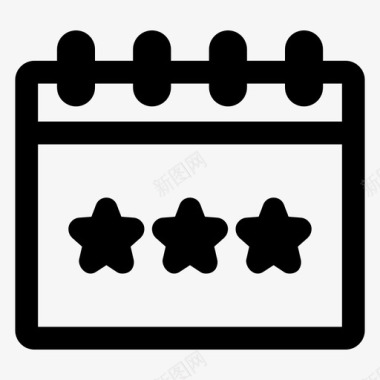 财神爷挂历评分日历标记事件月历图标图标
