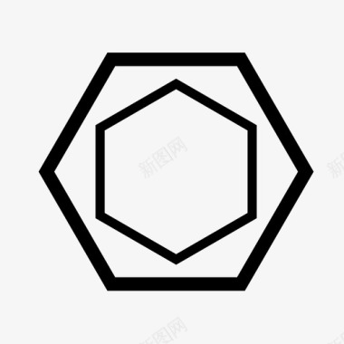 六角环螺栓圆图标图标