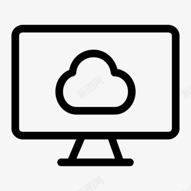 消息显示电脑监控云云服务电脑显示器图标图标