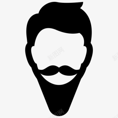 长胡子头像人图标图标