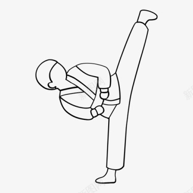 柔道跆拳道柔道空手道图标图标