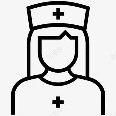 医院医疗护士护士头像女护士图标图标