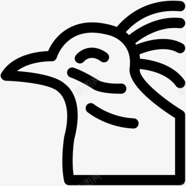 母鸡动物和鸟可爱的图标图标