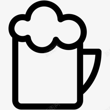 手握啤酒杯啤酒杯冰镇啤酒杯图标图标