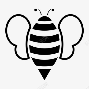 蜜蜂嗡嗡声蜂蜜图标图标