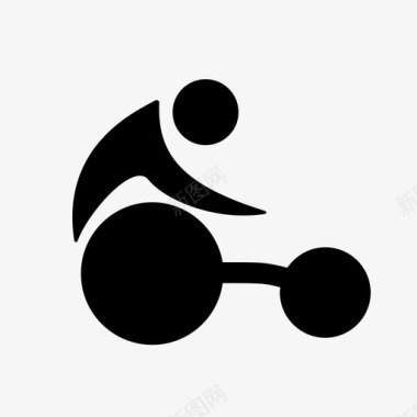 特奥会残障人士赛跑图标图标