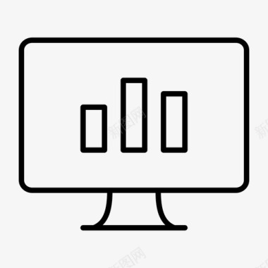 LED箱体监视器条形图计算机计算机显示器图标图标