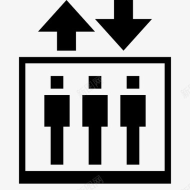上升箭头电梯箭头下降图标图标