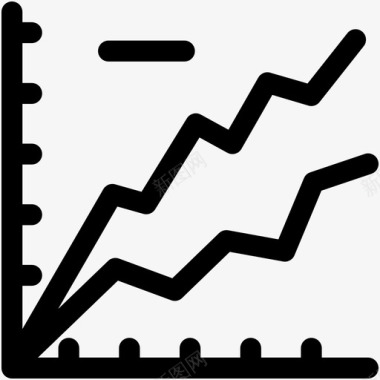 不规则线条图成长图悸动裂缝图标图标