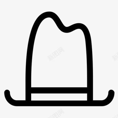 牛仔帽子天鹅绒帽子十加仑帽子帽子图标图标