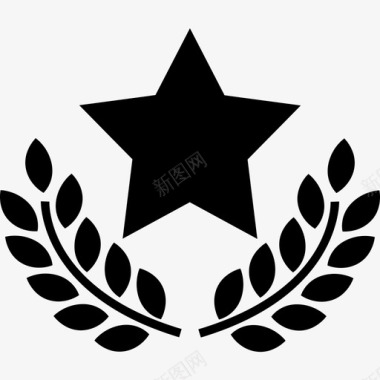 用橄榄枝标语奖品奖励明星图标图标