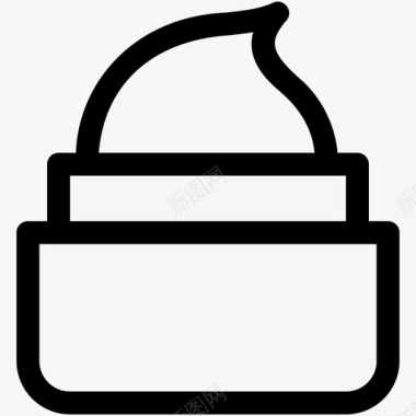奶油罐美容霜奶油容器图标图标