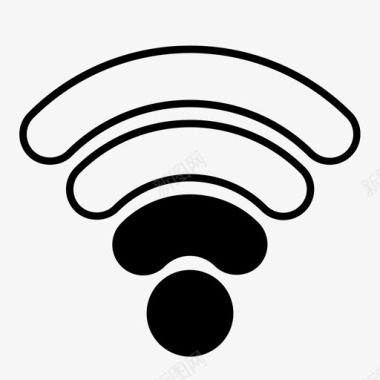 WiFi无线WiFi网络低wifi互联网信号图标图标