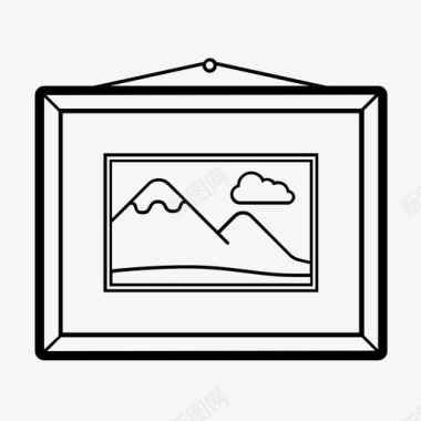 房间装饰艺术品相框艺术品装饰图标图标