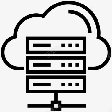 云存储网络服务器数据库服务器连接图标图标