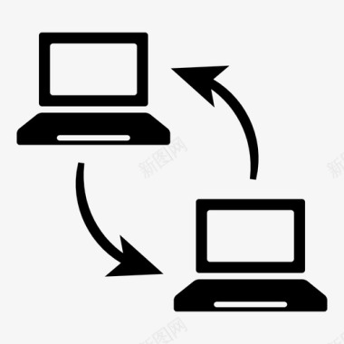 设置电脑图案笔记本电脑同步通讯电脑图标图标