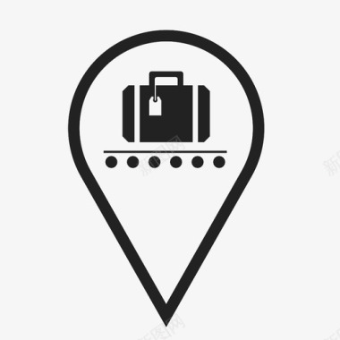 行李认领处机场行李箱图标图标