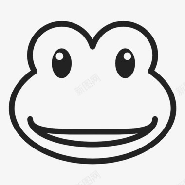 青蛙动物表情符号图标图标