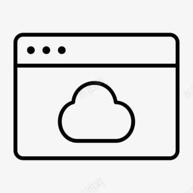 云网络浏览器浏览器通知云计算图标图标