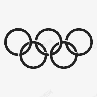运动会标志奥林匹克五环奥林匹克运动会体育比赛图标图标