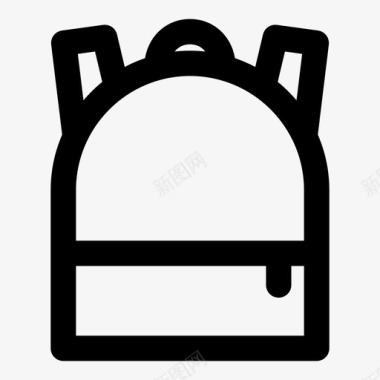 背包背包装备徒步旅行图标图标
