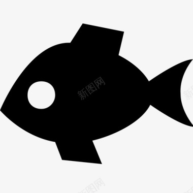 鱼捕鱼食物链图标图标