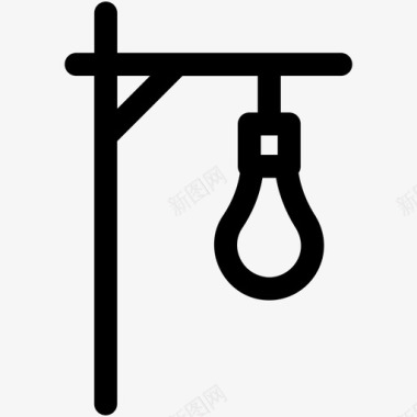 绞刑架吊绳惩罚图标图标