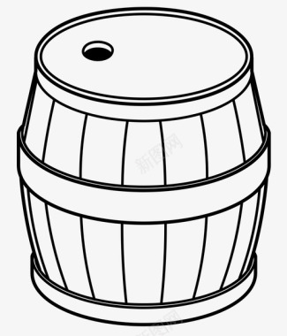 雪花啤酒标志木桶啤酒发酵图标图标