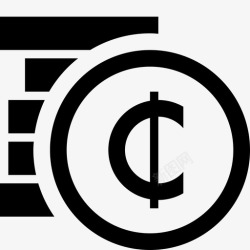 一分钱硬币一角硬币钱图标高清图片