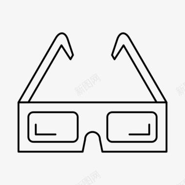 3d眼镜眼镜墨镜图标图标