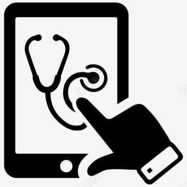 保健和医疗健康电子健康互联网图标图标