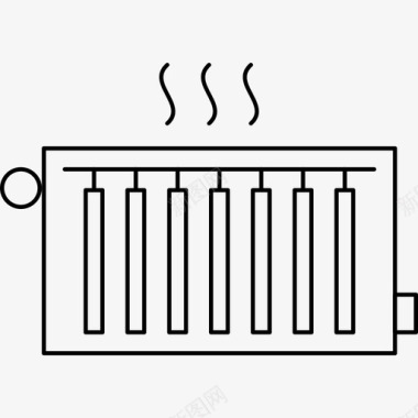 冬天室内暖气室内暖气图标图标