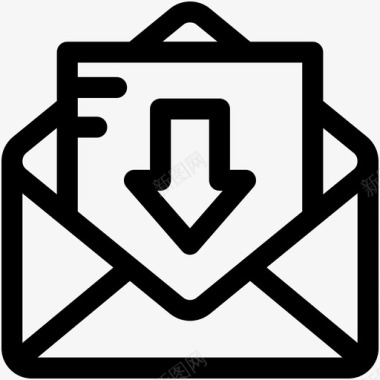 通信收件箱电子邮件信封图标图标