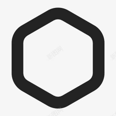 圆形六边形按钮几何体图标图标