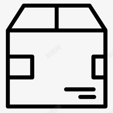 送货箱网购包装图标图标