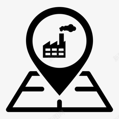 定位标记工业地图图钉位置标记定位销图标图标