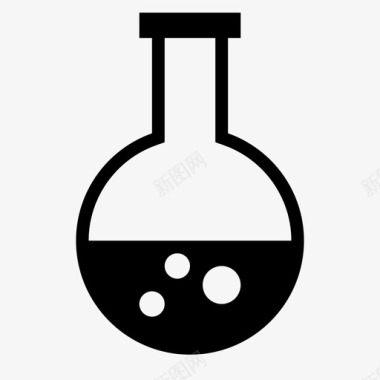 双12底圆底烧瓶化学实验室图标图标