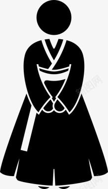 服装设计韩国女装韩国人韩国民族服装图标图标
