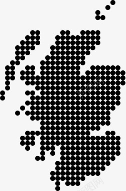 苏格兰圆圈大不列颠图标图标