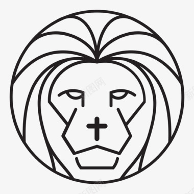圣马可十字架狮子图标图标