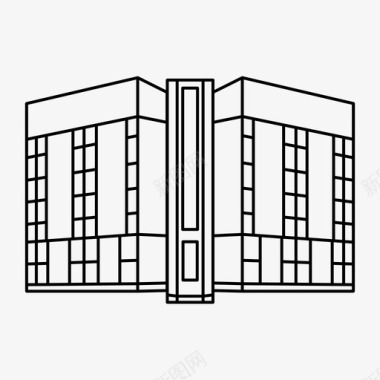明尼苏达圣保罗酒店建筑商业图标图标