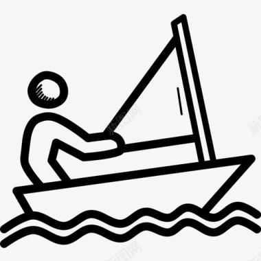 帆船残奥会水上运动会图标图标
