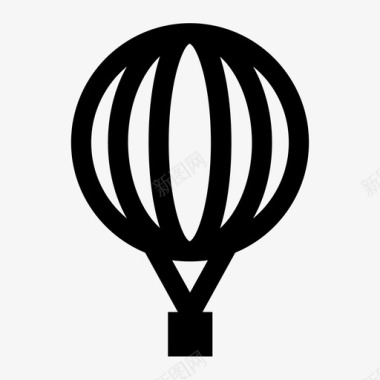 热气球飞行观光飞行图标图标