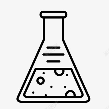 医药实验锥形烧瓶结果混合图标图标